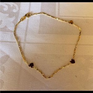 14k Italy Fine Heart Bracelet